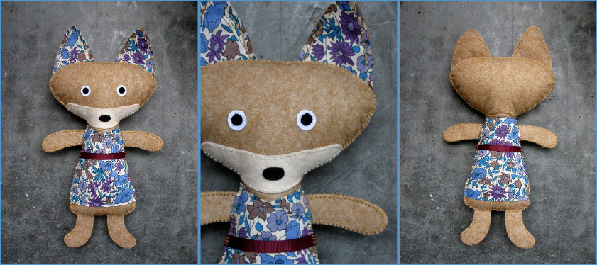 doudou fennec Kolinosté, fait main, made in Paris