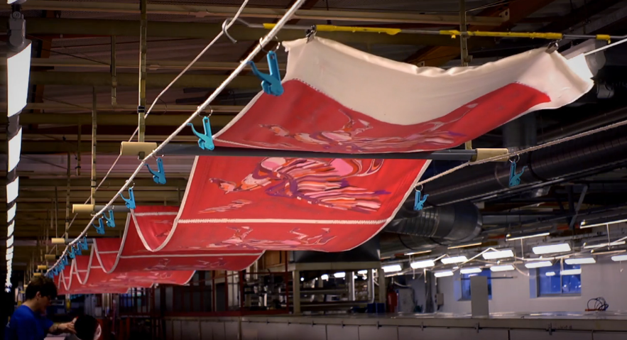 Fabrication des foulards Hermès