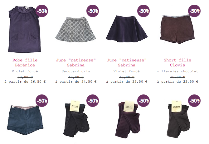 Soldes : 50 % de remise sur la collection hiver de Marie Puce