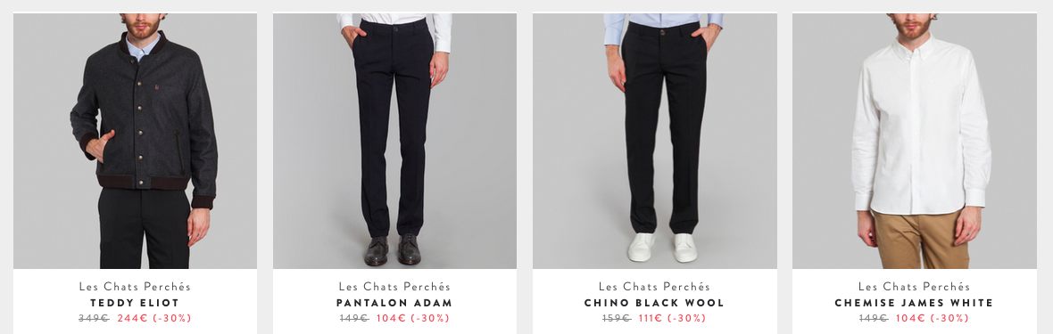 Soldes homme, Les Chats Perchés, prêt à porter made in France