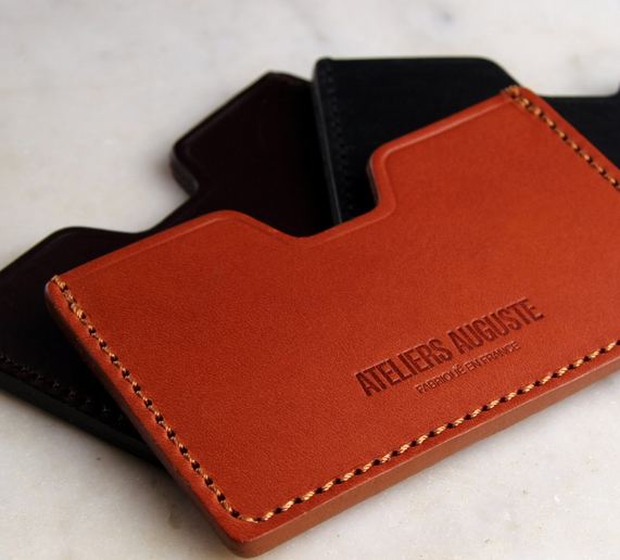 Porte-cartes cuir made in France, Ateliers Aguste