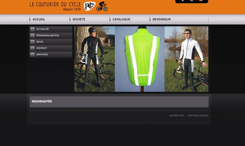 Noret, équipement cycliste fabriqué en France.