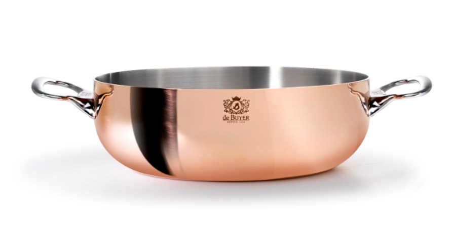 Sauteuse de Buyer en cuivre, fabriquée en France.