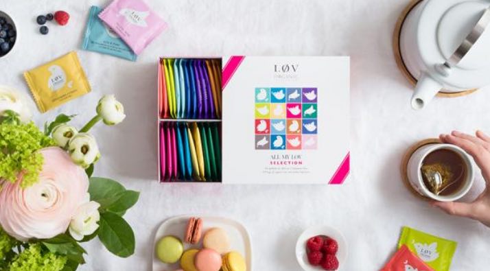 Sachets infusions Løv Organic, élaborés et fabriqués en France, en Normandie.