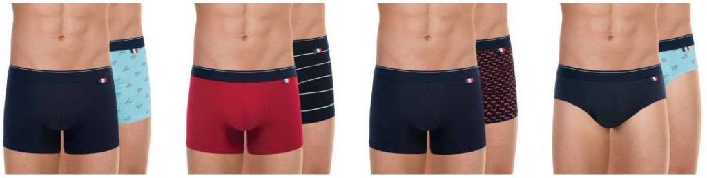Eminence, boxers et slips homme en partie fabriqués en France.