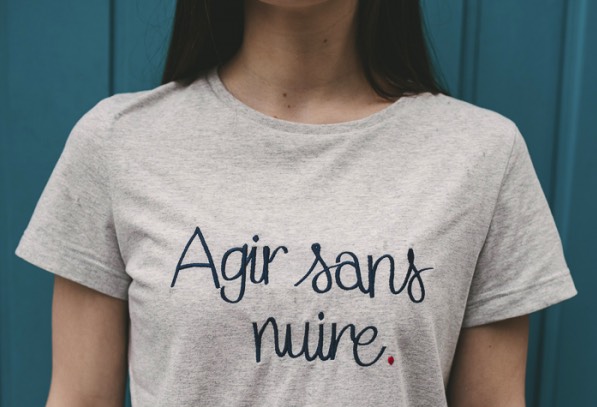 T-shirt made in France, coton biologique, La Gentle Factory.