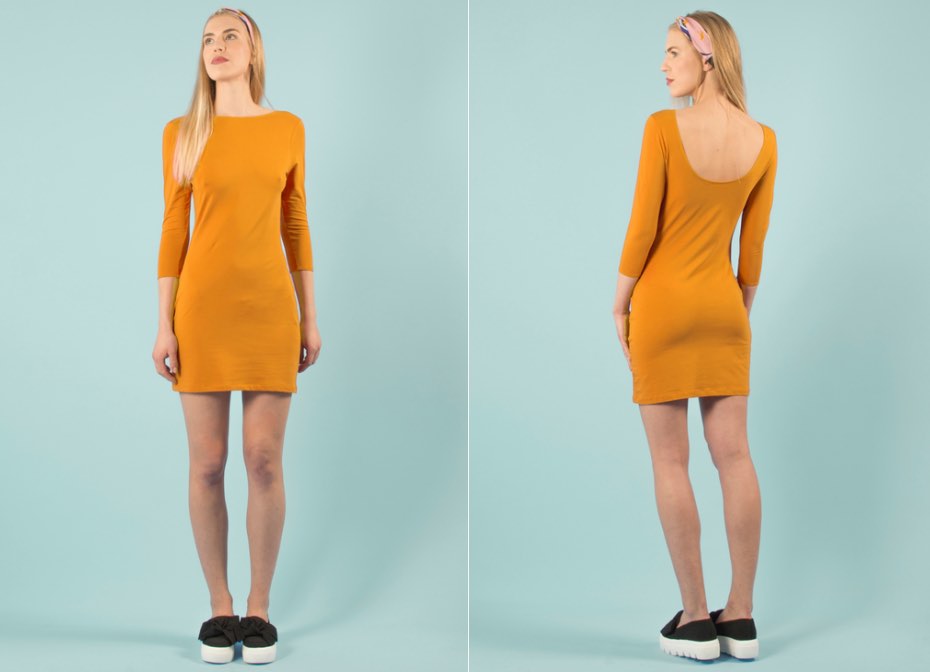 Robe Eros & Agape, modèle Lula, réversible, 100% coton bio et fabriquée en France.