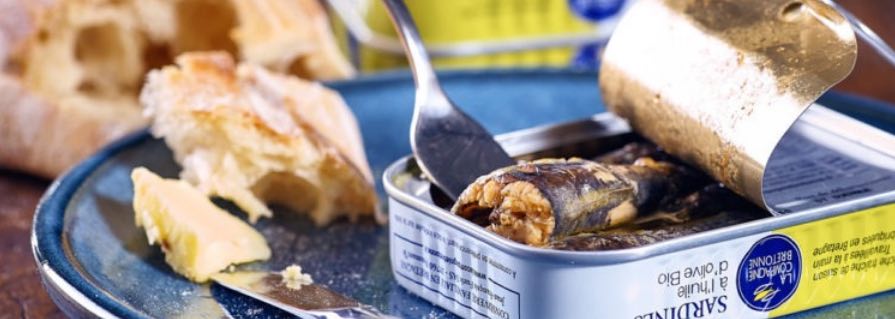 Sardines à l'huile made in France, par la Compagnie Bretonne.