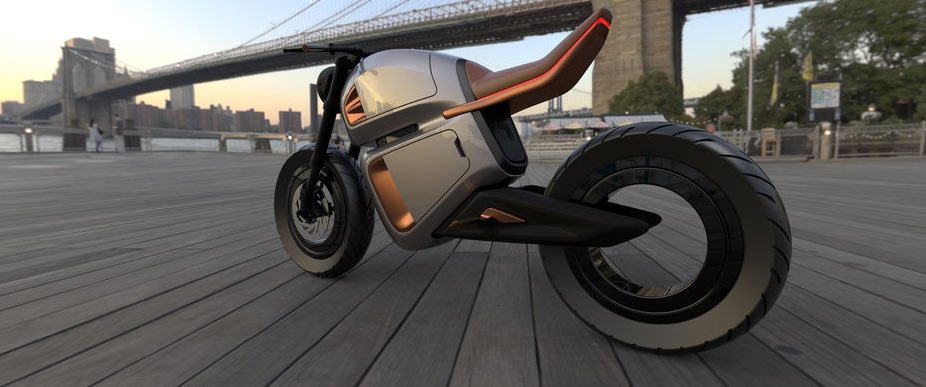 Concept moto électrique développé en France, par Nawa Technologies.