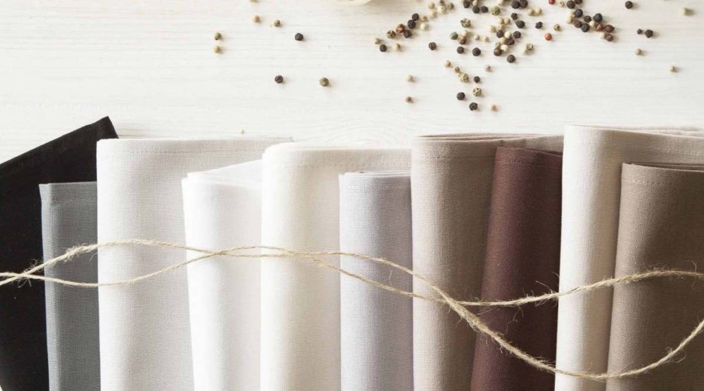 Linge de table fabriqué en France.