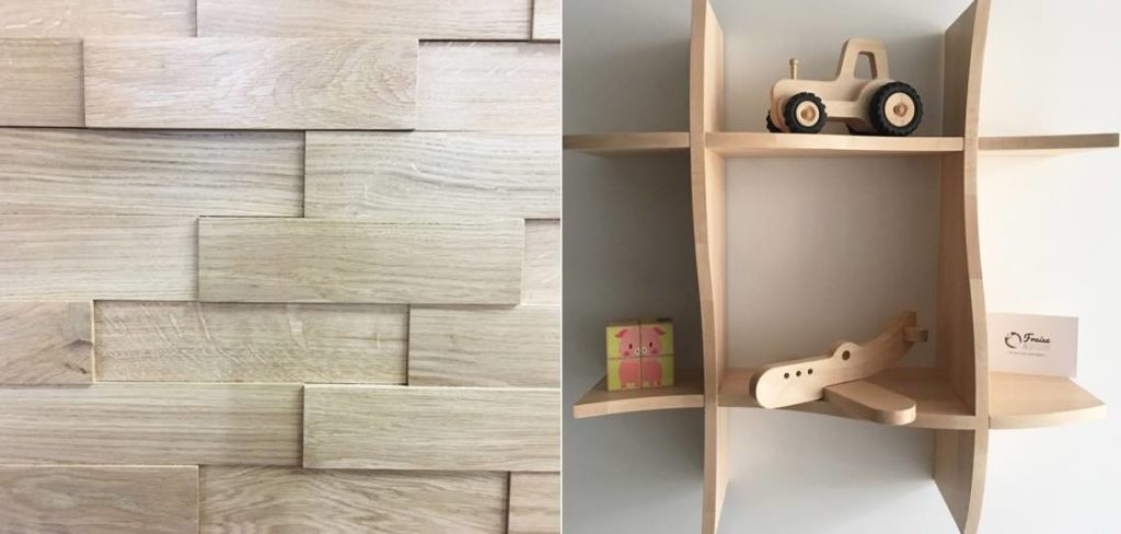 Fraise & Bois fabrique également en France des paremets de murs en bois et en MDF, ainsi que des étagères.