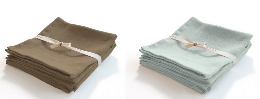 Serviette de table Landmade en lin, fabriquées en France.