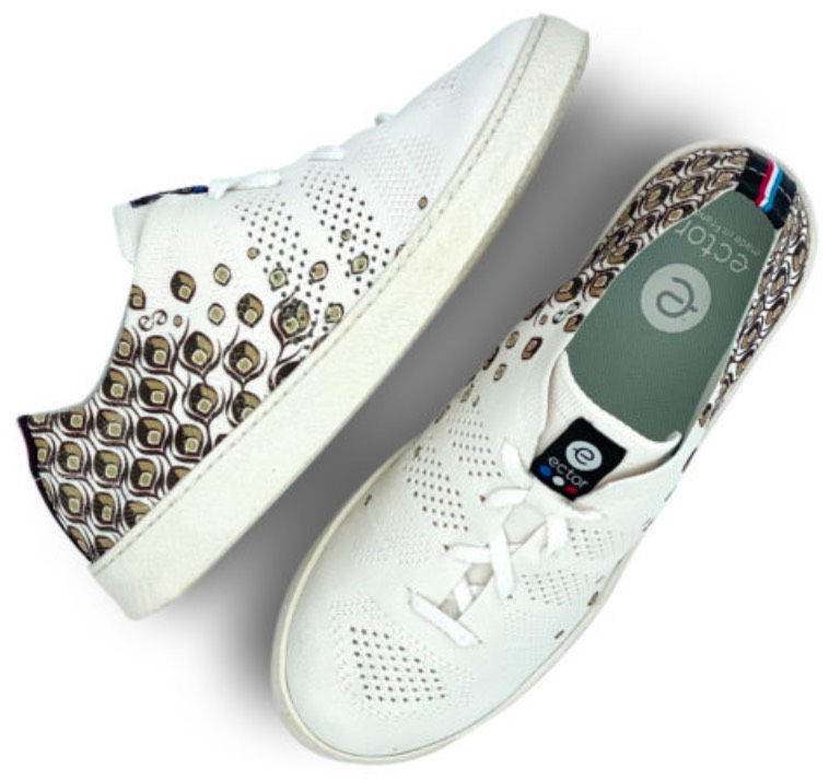 Ector x Oiseaux Muses, une tennis écologique fabriquée en France.